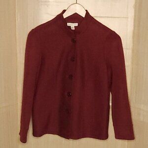 Coldwater Creek Maroon Red Knit Blazer 14